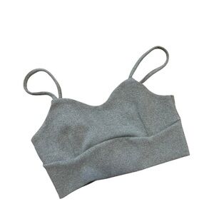 Princess Polly Gray Ribbed Bralette Crop Top XS/S Adjustable Straps